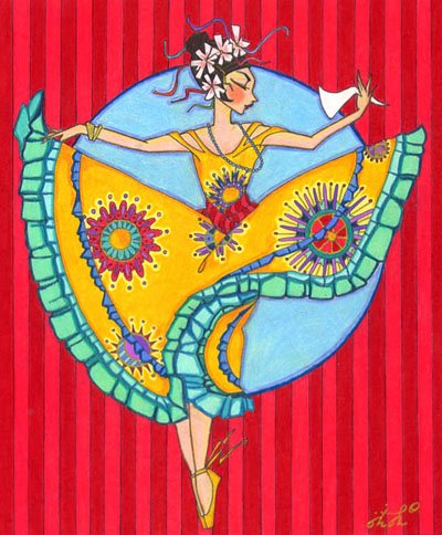 Riverwalk Dancer by Garnet Goldman